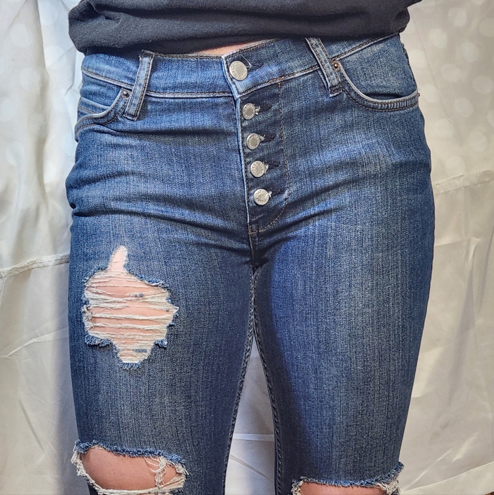 Women's Free People Distressed Skinny Jeans Size 26